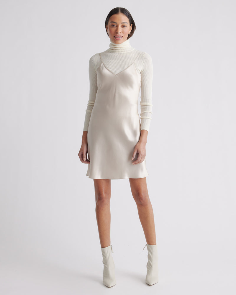 100% Washable Silk Mini Slip Dress