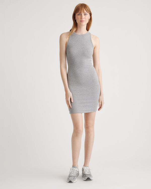 Tencel Rib Knit Sleeveless Mini Dress