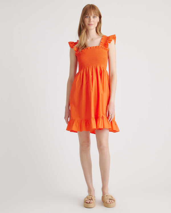 100% Organic Cotton Smocked Mini Dress