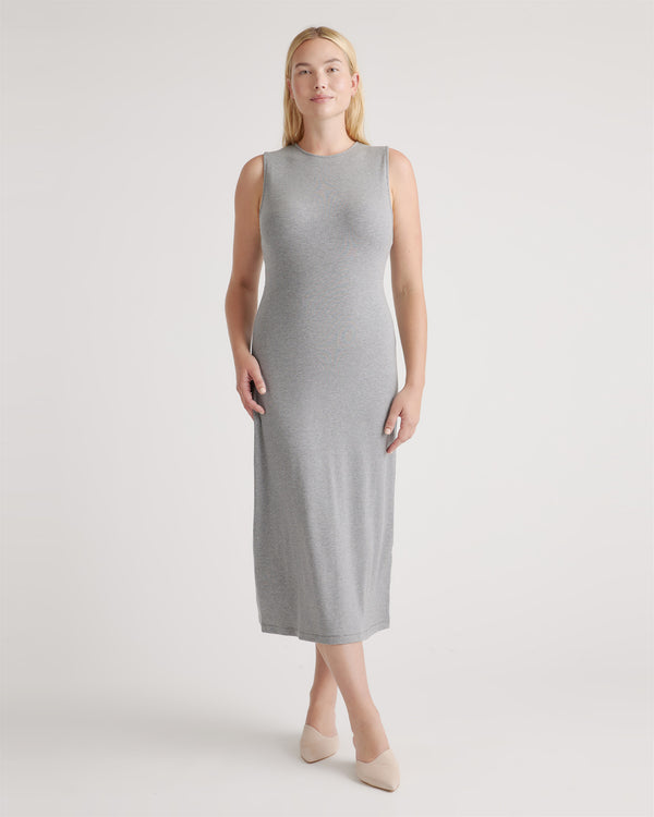 Tencel Rib Knit Tank Midi Dress