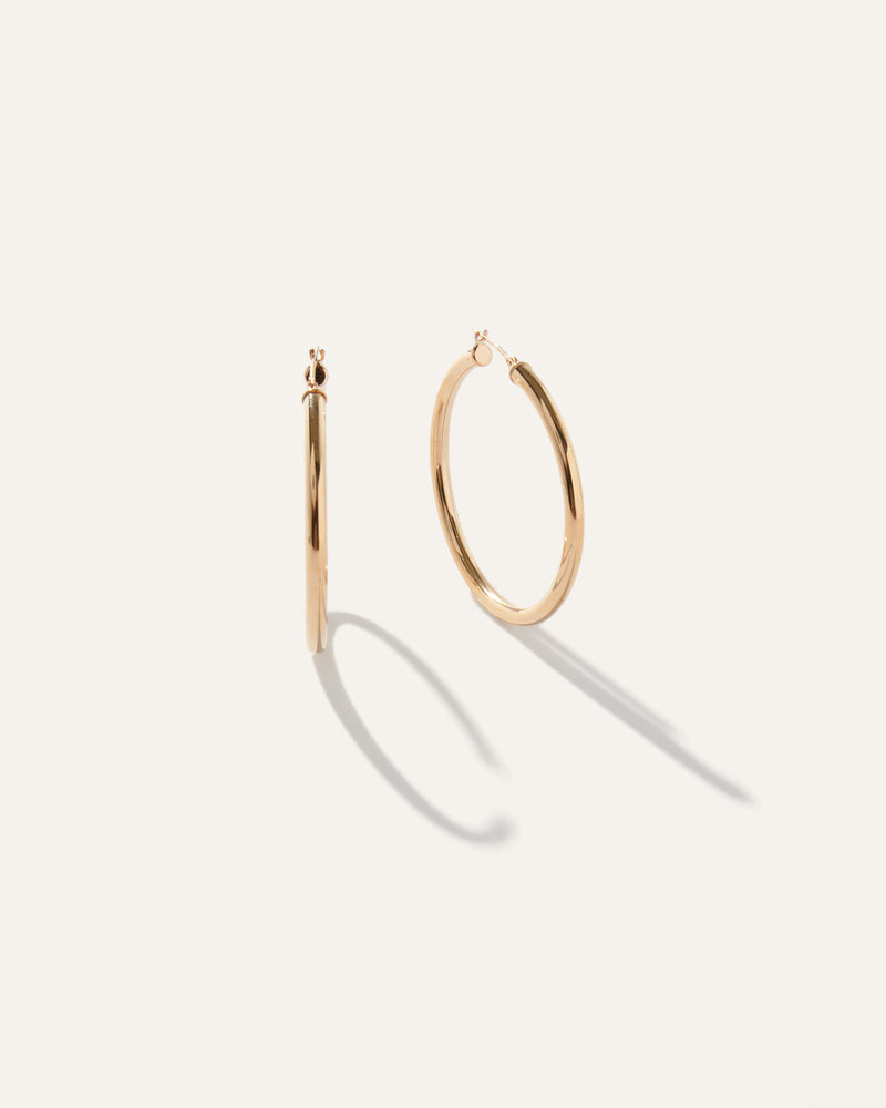 14K Gold XLarge Tube Hoops