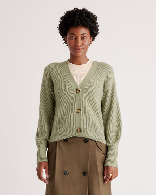 Baby Alpaca-Wool Cropped Cardigan