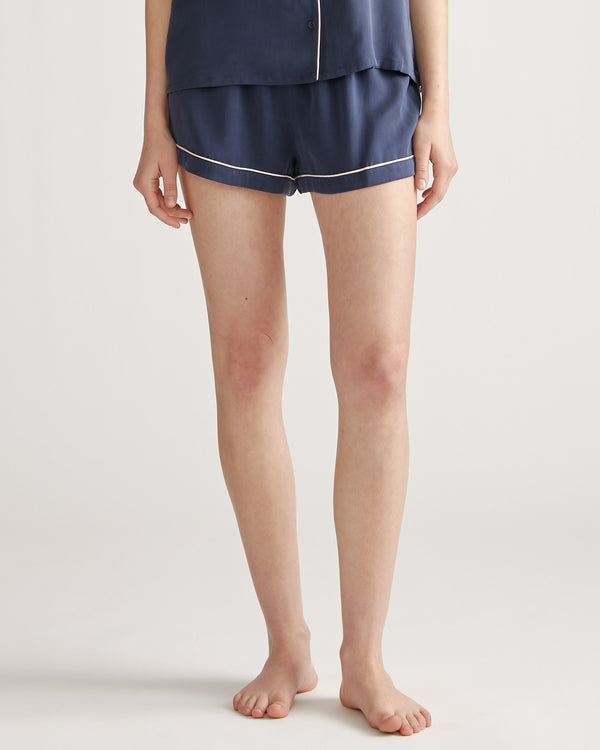 100% Washable Silk Pajama Short with Piping