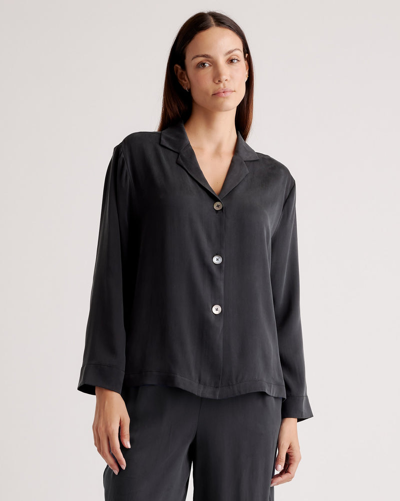 100% Washable Silk Pajama Long Sleeve Top