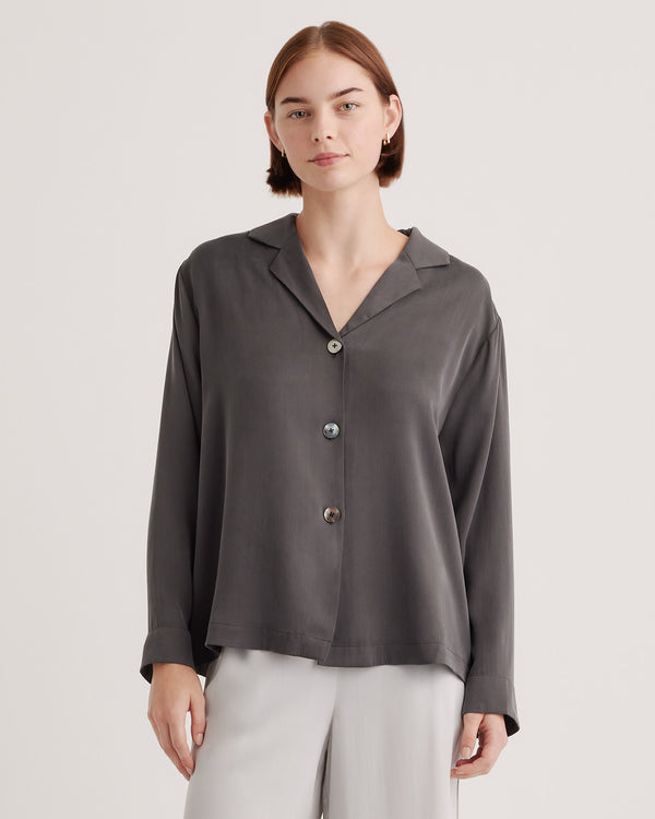 100% Washable Silk Pajama Long Sleeve Top