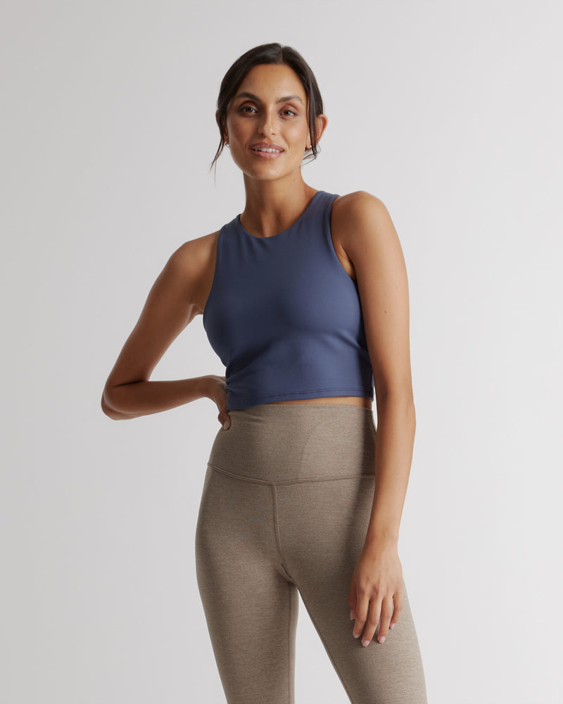 Ultra-Soft High-Neck Cropped Tank