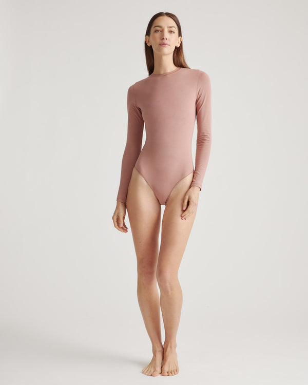 Stretch Cotton Jersey Long Sleeve Bodysuit