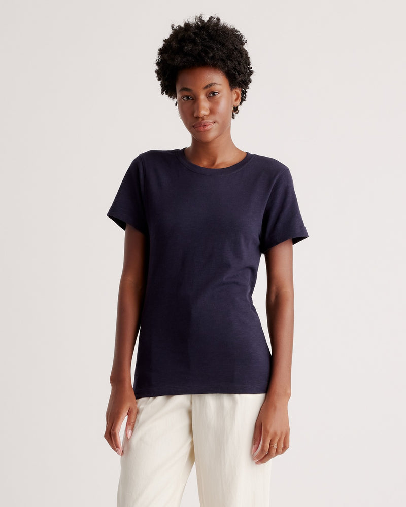 100% Organic Cotton Slub Crewneck Tee