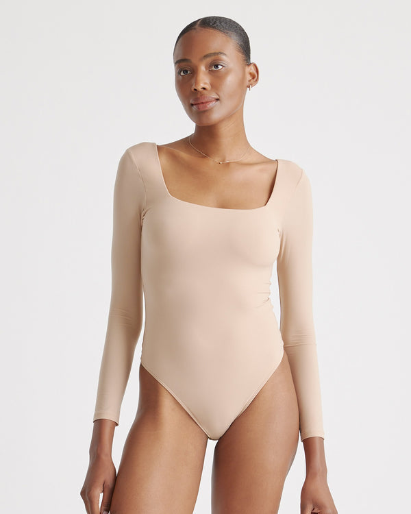 Second Skin Square Neck Long Sleeve Bodysuit