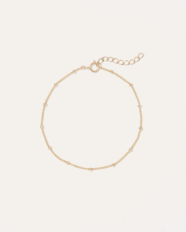14k Gold Beaded Bracelet