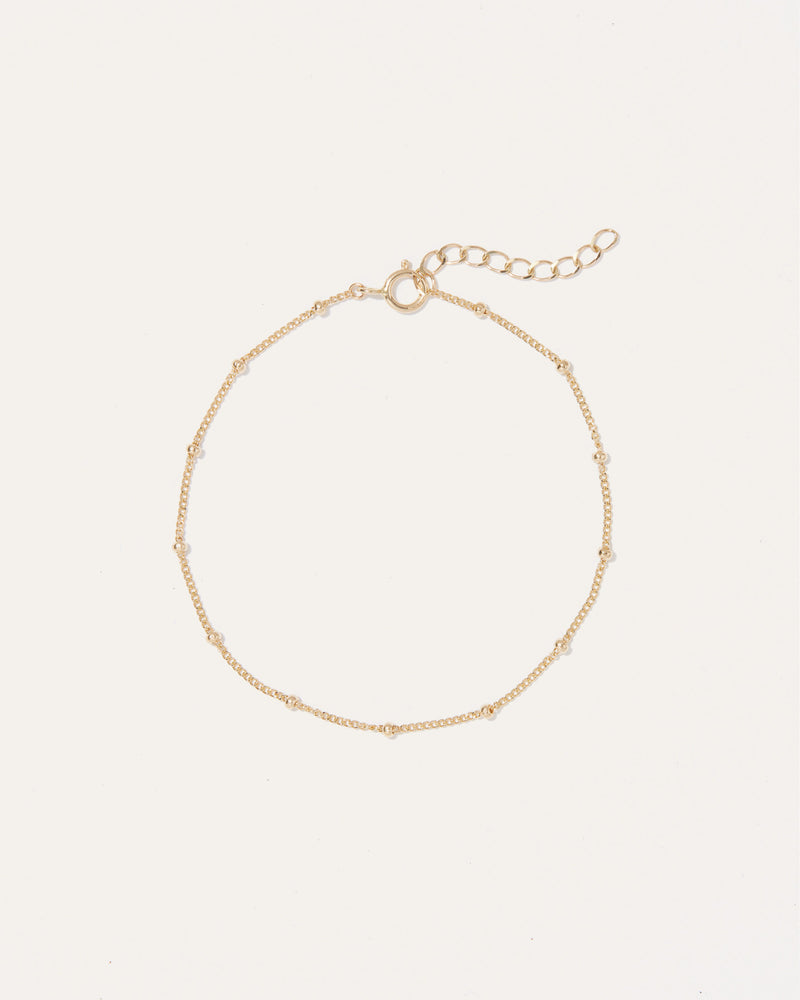 14k Gold Beaded Bracelet