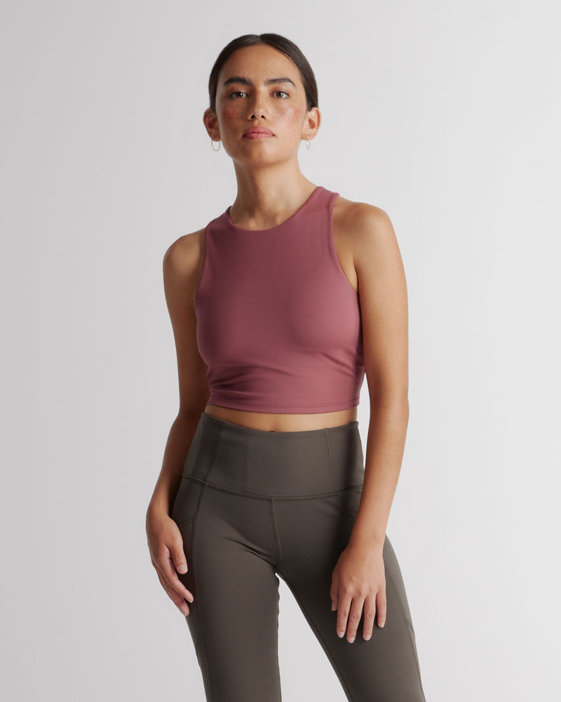 Ultra-Soft High-Neck Cropped Tank