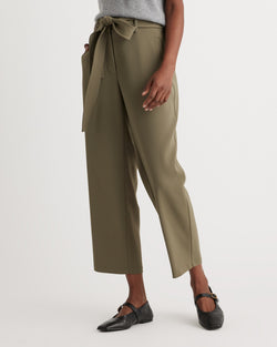 Stretch Crepe Paperbag Pant