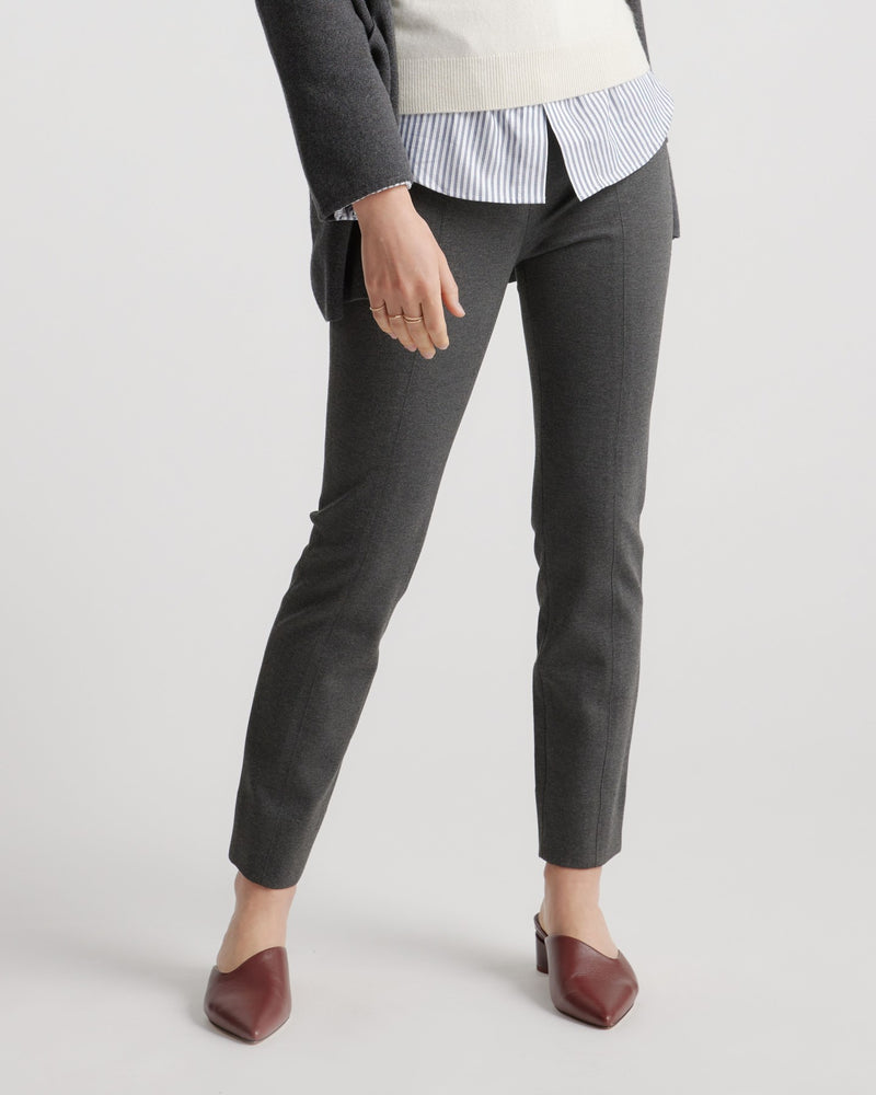 Ultra-Stretch Ponte Pintuck Ankle Pant - Petite (25" inseam)