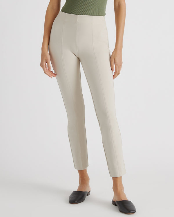 Ultra-Stretch Ponte Pintuck Ankle Pant