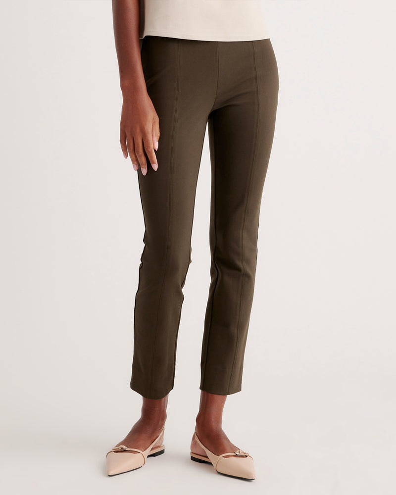 Ultra-Stretch Ponte Pintuck Ankle Pant - Petite (25" inseam)