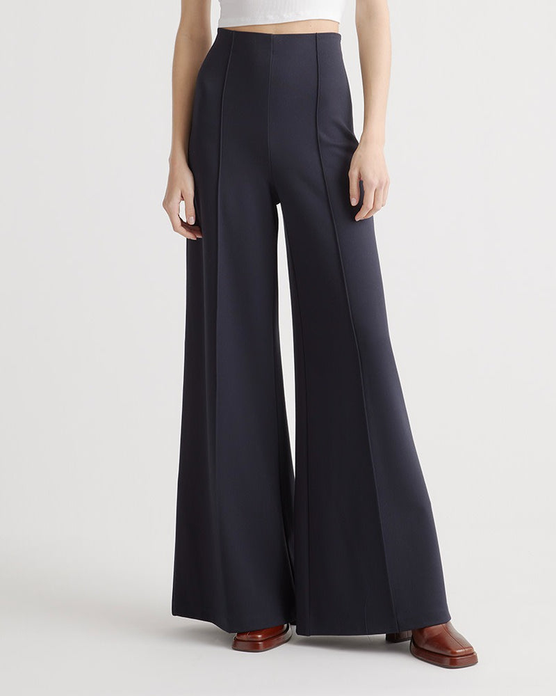 Ultra-Stretch Ponte Super Wide Leg Pant