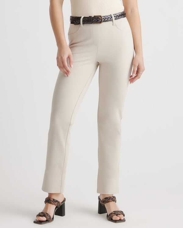 Ultra-Stretch Ponte Straight Leg 4-Pocket Pant