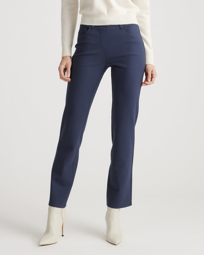 Ultra-Stretch Ponte Straight Leg 4-Pocket Pant