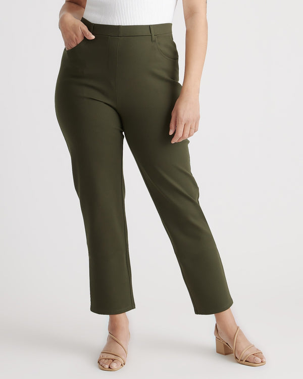 Ultra-Stretch Ponte Straight Leg 4-Pocket Pant