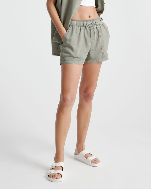 Vintage Wash Tencel Utility Short