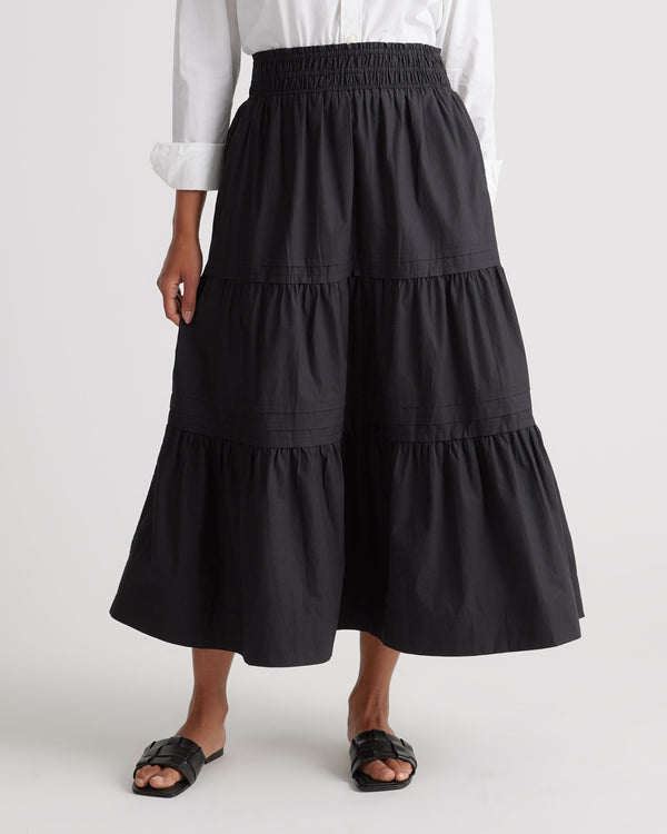 100% Organic Cotton Tiered Maxi Skirt