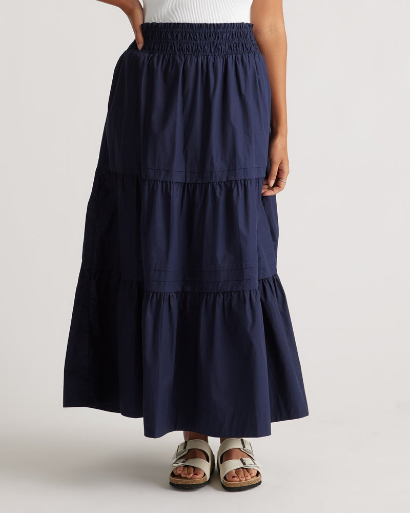 100% Organic Cotton Tiered Maxi Skirt