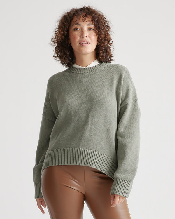 100% Organic Cotton Boyfriend Crew Sweater