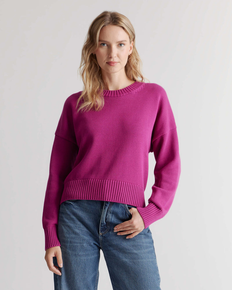 100% Organic Cotton Boyfriend Crew Sweater