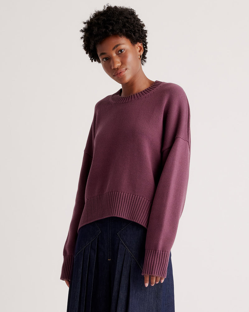 100% Organic Cotton Boyfriend Crew Sweater