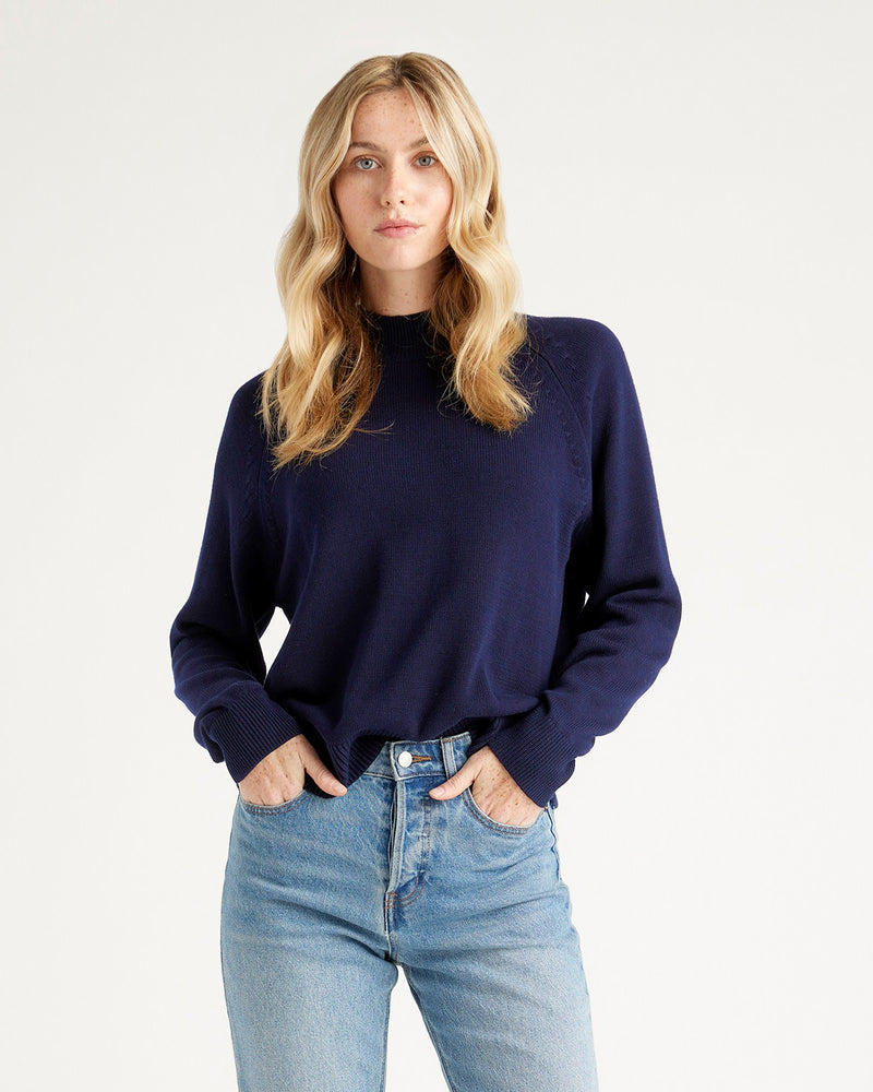 100% Organic Cotton Mockneck Sweater