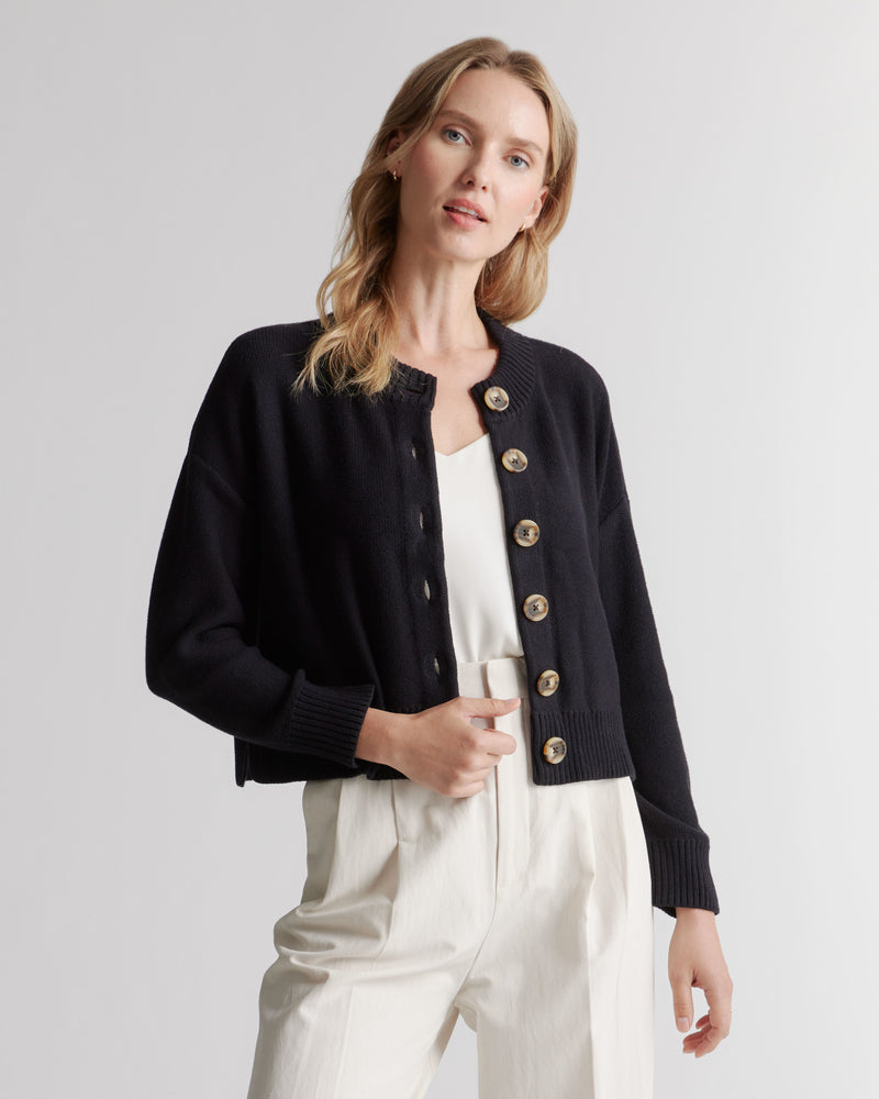 100% Organic Cotton Cropped Cardigan