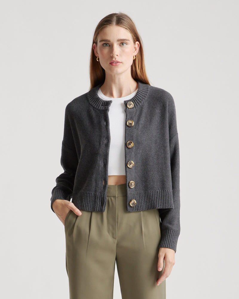 100% Organic Cotton Cropped Cardigan