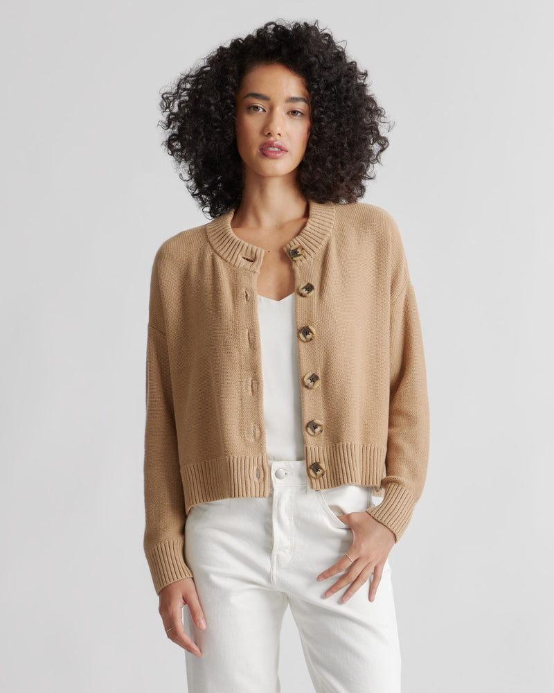 100% Organic Cotton Cropped Cardigan