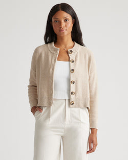 100% Organic Cotton Cropped Cardigan