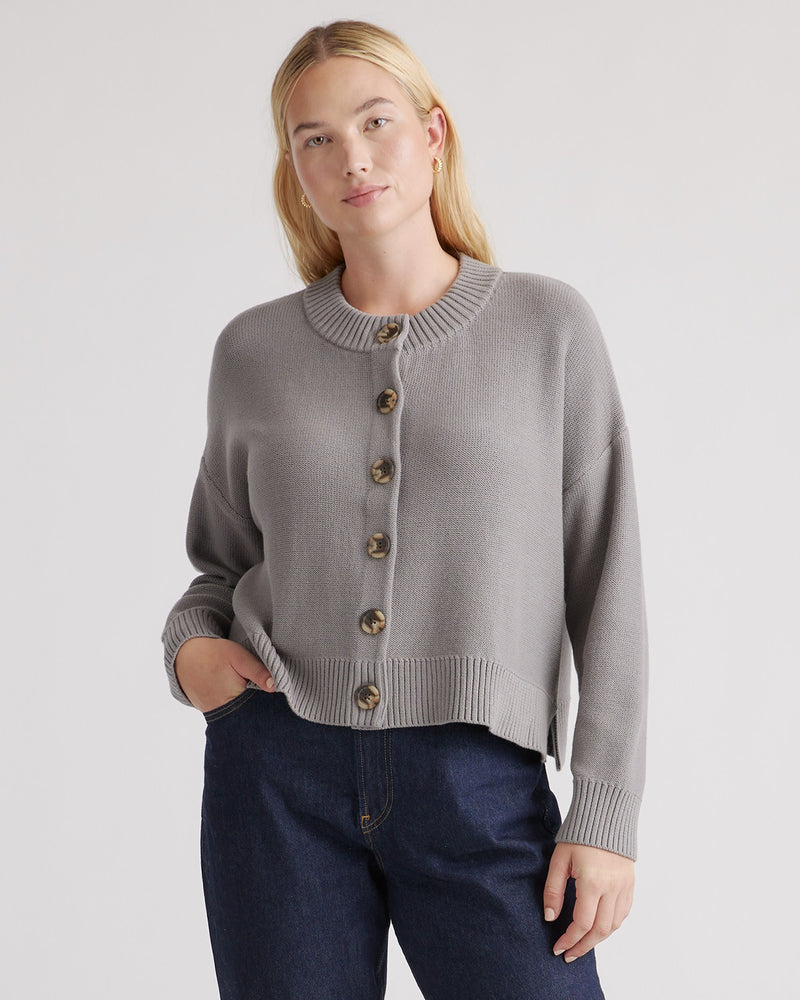 100% Organic Cotton Cropped Cardigan