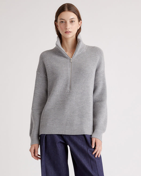 Australian Merino Wool Half Zip Sweater
