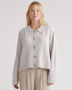 Australian Merino Wool Collared Cardigan