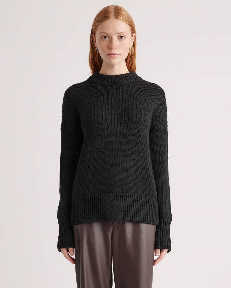Australian Merino Wool Crewneck Oversized Sweater