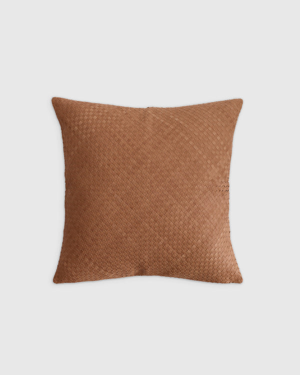 Woven Leather Pillow cover
