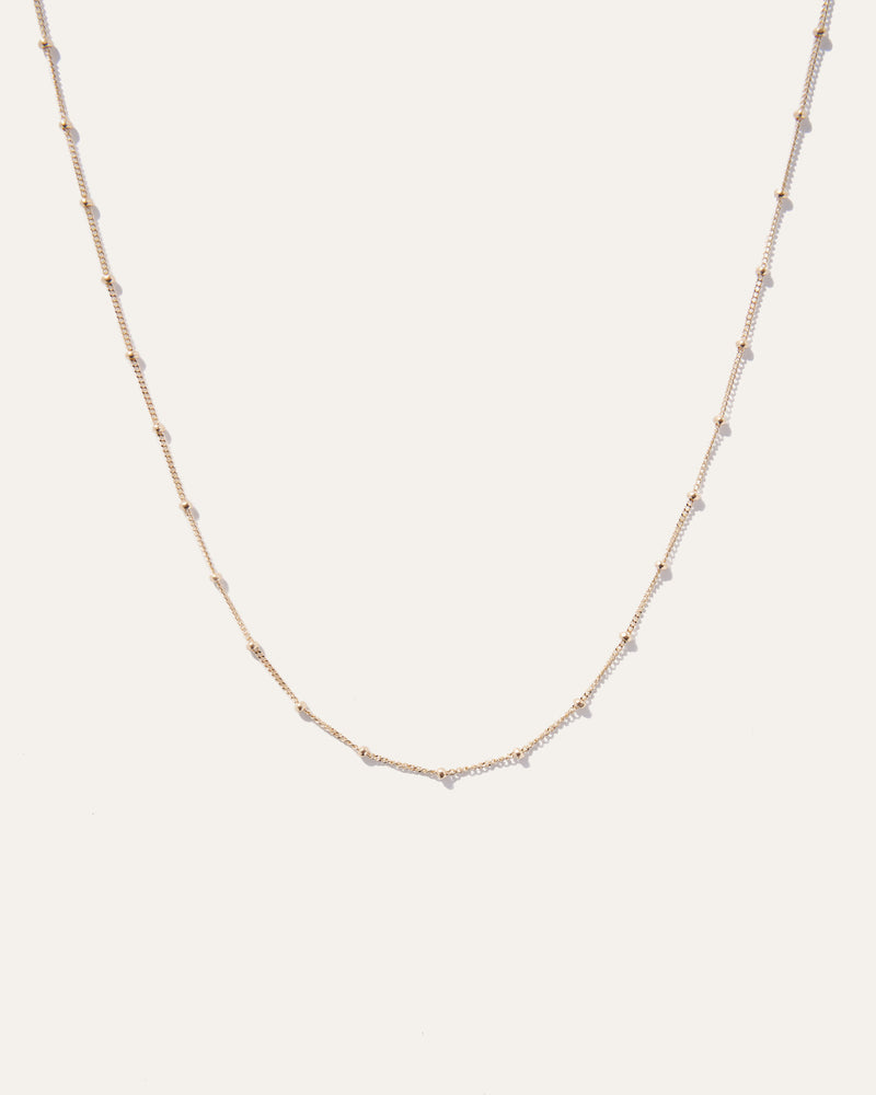14K Gold Station Bead Choker