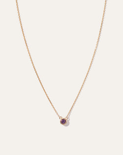 14k Gold Birthstone Necklace