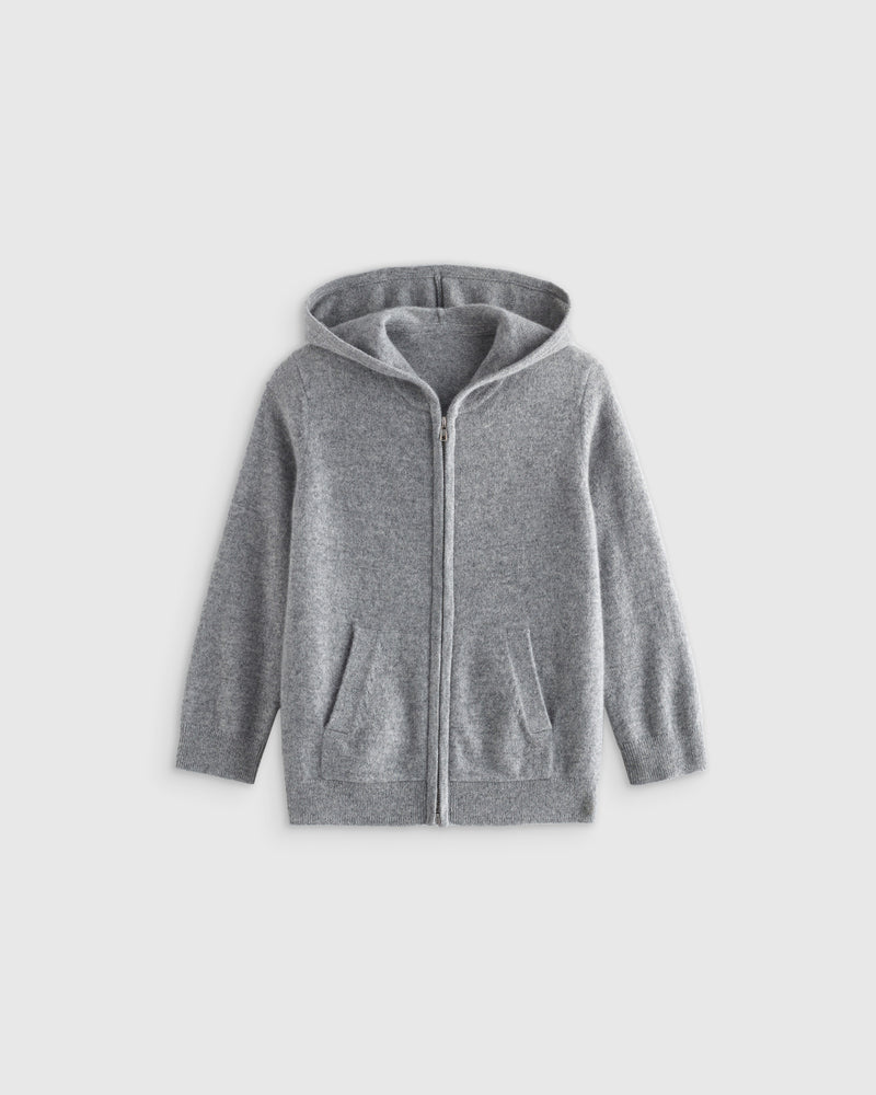 Washable Cashmere Full Zip Hoodie