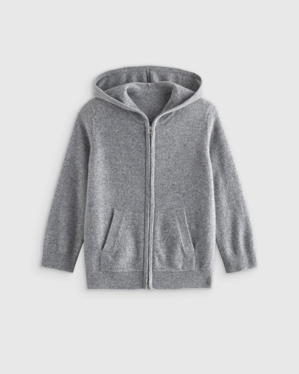 Washable Cashmere Full Zip Hoodie