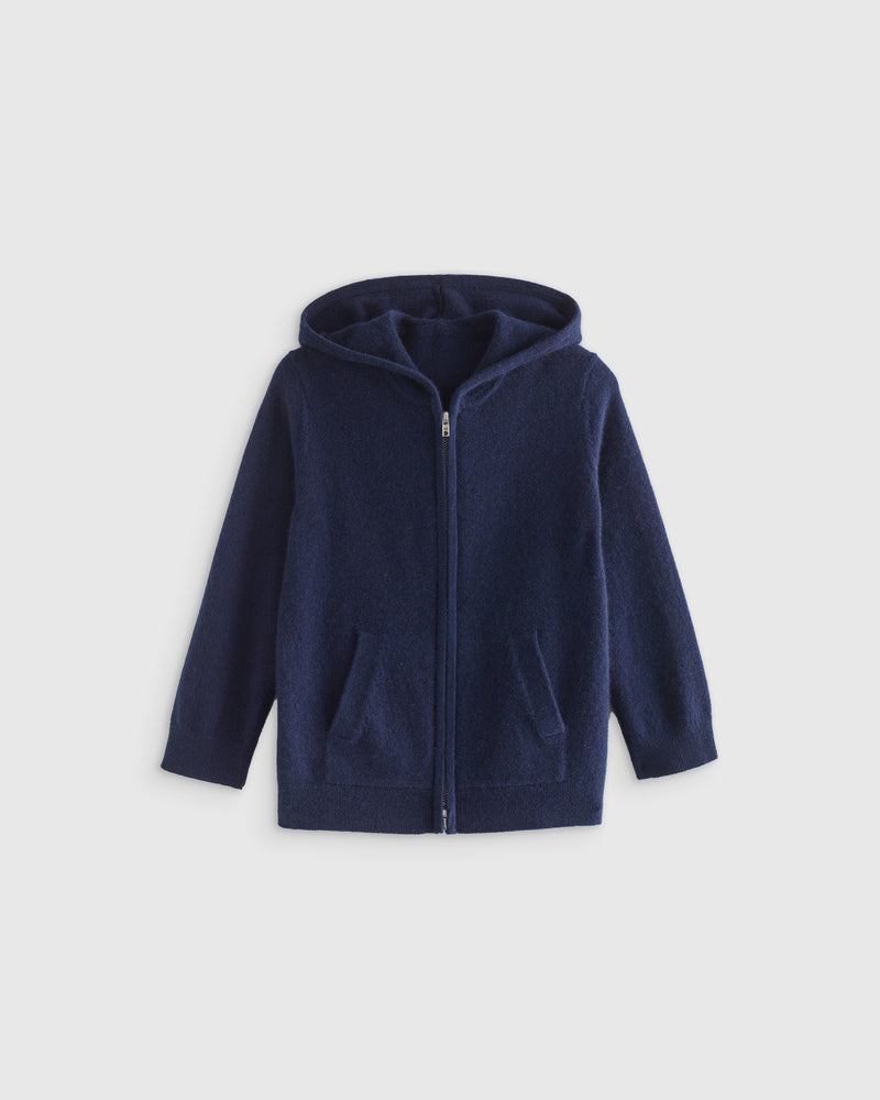 Washable Cashmere Full Zip Hoodie