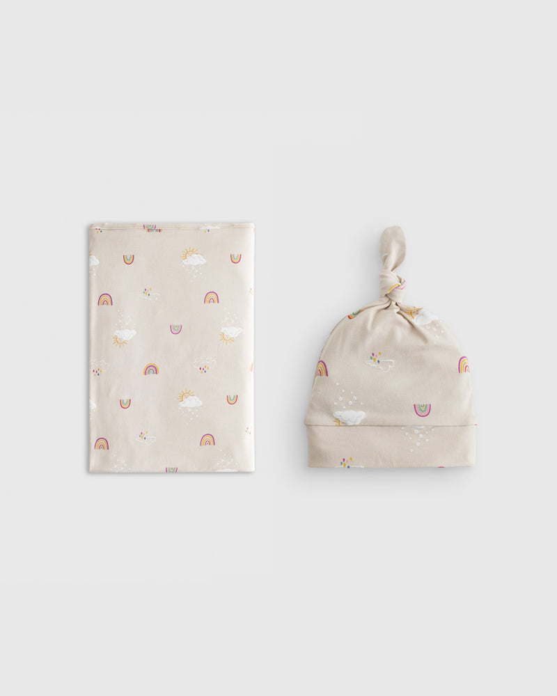 Bamboo Swaddle & Hat Bundle - Baby